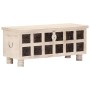 Solid acacia wood storage box 110x40x45 cm white by vidaXL, Storage trunks - Ref: Foro24-247670, Price: 253,36 €, Discount: %