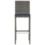 Gartentisch und Hocker 5 Stück Akazienholz PE Rattan grau von vidaXL, Gartensets - Ref: Foro24-3295279, Preis: 519,95 €, Raba...