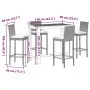 Garden table and stools 5 pcs acacia wood PE rattan gray by vidaXL, Garden sets - Ref: Foro24-3295279, Price: 478,01 €, Disco...