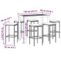 Garden table and stools 7 pcs acacia wood PE rattan brown by vidaXL, Garden sets - Ref: Foro24-3295285, Price: 362,48 €, Disc...