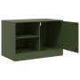 Olivgrüner TV-Schrank aus Stahl, 67 x 39 x 44 cm von vidaXL, TV-Möbel - Ref: Foro24-841699, Preis: 61,87 €, Rabatt: %
