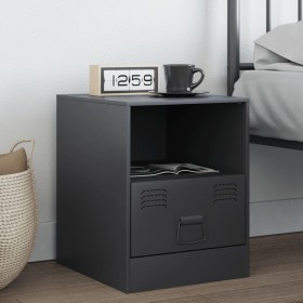 Mesita de noche acero gris antracita 34,5x39x44 cm de vidaXL, Mesitas de noche - Ref: Foro24-841755, Precio: 54,46 €, Descuen...