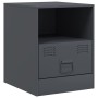 Anthrazitgrauer Nachttisch aus Stahl, 34,5 x 39 x 44 cm von vidaXL, Nachttische - Ref: Foro24-841755, Preis: 54,46 €, Rabatt: %