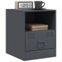 Anthrazitgrauer Nachttisch aus Stahl, 34,5 x 39 x 44 cm von vidaXL, Nachttische - Ref: Foro24-841755, Preis: 54,46 €, Rabatt: %