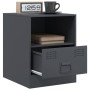Anthrazitgrauer Nachttisch aus Stahl, 34,5 x 39 x 44 cm von vidaXL, Nachttische - Ref: Foro24-841755, Preis: 54,46 €, Rabatt: %