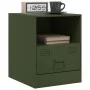Mesitas de noche 2 unidades acero verde oliva 34,5x39x44 cm de vidaXL, Mesitas de noche - Ref: Foro24-841760, Precio: 81,01 €...