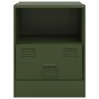 Mesitas de noche 2 unidades acero verde oliva 34,5x39x44 cm de vidaXL, Mesitas de noche - Ref: Foro24-841760, Precio: 82,11 €...