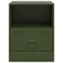 Mesitas de noche 2 unidades acero verde oliva 34,5x39x44 cm de vidaXL, Mesitas de noche - Ref: Foro24-841760, Precio: 81,01 €...