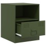 Nachttische 2 Einheiten olivgrüner Stahl 34,5x39x44 cm von vidaXL, Nachttische - Ref: Foro24-841760, Preis: 82,15 €, Rabatt: %