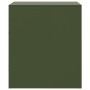 Mesitas de noche 2 unidades acero verde oliva 34,5x39x44 cm de vidaXL, Mesitas de noche - Ref: Foro24-841760, Precio: 82,11 €...