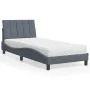 Bett mit dunkelgrauer Samtmatratze 90x190 cm von vidaXL, Betten und Lattenroste - Ref: Foro24-3208569, Preis: 274,07 €, Rabat...