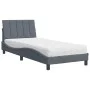 Bett mit dunkelgrauer Samtmatratze 90x190 cm von vidaXL, Betten und Lattenroste - Ref: Foro24-3208569, Preis: 274,07 €, Rabat...