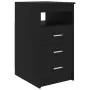 Black plywood chest of drawers 40x50x76 cm by vidaXL, Lockers and storage cabinets - Ref: Foro24-801806, Price: 84,47 €, Disc...