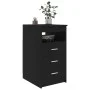 Black plywood chest of drawers 40x50x76 cm by vidaXL, Lockers and storage cabinets - Ref: Foro24-801806, Price: 84,47 €, Disc...