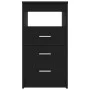 Black plywood chest of drawers 40x50x76 cm by vidaXL, Lockers and storage cabinets - Ref: Foro24-801806, Price: 84,47 €, Disc...