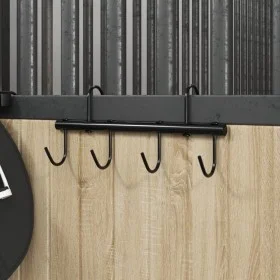 Cable tie hanger coat rack with 6 swivel hooks black steel by vidaXL, Horse rein accessories - Ref: Foro24-172465, Price: 16,...