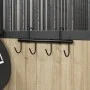 Cable tie hanger coat rack with 6 swivel hooks black steel by vidaXL, Horse rein accessories - Ref: Foro24-172465, Price: 18,...