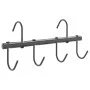 Cable tie hanger coat rack with 6 swivel hooks black steel by vidaXL, Horse rein accessories - Ref: Foro24-172465, Price: 18,...