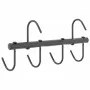 Cable tie hanger coat rack with 6 swivel hooks black steel by vidaXL, Horse rein accessories - Ref: Foro24-172465, Price: 18,...