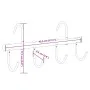 Cable tie hanger coat rack with 6 swivel hooks black steel by vidaXL, Horse rein accessories - Ref: Foro24-172465, Price: 18,...