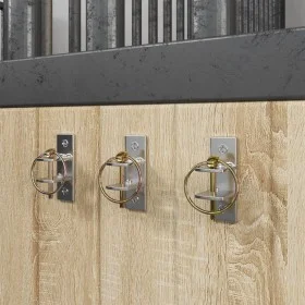 Wall hooks for cubes 3 pcs silver and brown steel by vidaXL, Horse feed - Ref: Foro24-172473, Price: 15,89 €, Discount: %