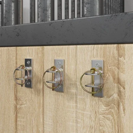 Wandhaken für Würfel 3 Stück Silber und brauner Stahl von vidaXL, Pferdefutter - Ref: Foro24-172473, Preis: 15,89 €, Rabatt: %