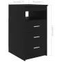 Black plywood chest of drawers 40x50x76 cm by vidaXL, Lockers and storage cabinets - Ref: Foro24-801806, Price: 84,47 €, Disc...