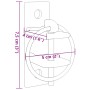 Wandhaken für Würfel 3 Stück Silber und brauner Stahl von vidaXL, Pferdefutter - Ref: Foro24-172473, Preis: 17,97 €, Rabatt: %