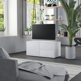 Weißer TV-Schrank aus Sperrholz, 80 x 34 x 36 cm von vidaXL, TV-Möbel - Ref: Foro24-801850, Preis: 58,96 €, Rabatt: %