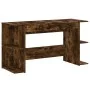 Smoked oak engineered wood desk 140x50x75 cm by vidaXL, Desks - Ref: Foro24-840552, Price: 86,04 €, Discount: %