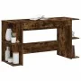 Smoked oak engineered wood desk 140x50x75 cm by vidaXL, Desks - Ref: Foro24-840552, Price: 86,04 €, Discount: %