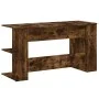 Smoked oak engineered wood desk 140x50x75 cm by vidaXL, Desks - Ref: Foro24-840552, Price: 86,04 €, Discount: %