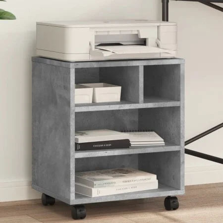 Printer stand with wheels concrete gray 41x32x48 cm by vidaXL, Printer supports - Ref: Foro24-840621, Price: 40,68 €, Discoun...
