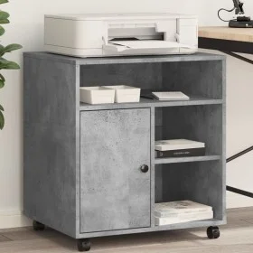 Printer stand with wheels concrete gray 60x50x67 cm by vidaXL, Printer supports - Ref: Foro24-840628, Price: 83,07 €, Discoun...