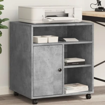Printer stand with wheels concrete gray 60x50x67 cm by vidaXL, Printer supports - Ref: Foro24-840628, Price: 83,07 €, Discoun...