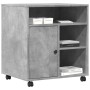 Druckerständer mit Rollen betongrau 60x50x67 cm von vidaXL, Drucker unterstützt - Ref: Foro24-840628, Preis: 84,29 €, Rabatt: %