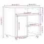 Printer stand with wheels concrete gray 60x50x67 cm by vidaXL, Printer supports - Ref: Foro24-840628, Price: 83,07 €, Discoun...