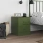 Grüner Nachttisch aus Stahl, 34,5 x 39 x 44 cm von vidaXL, Nachttische - Ref: Foro24-841627, Preis: 53,40 €, Rabatt: %