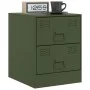 Grüner Nachttisch aus Stahl, 34,5 x 39 x 44 cm von vidaXL, Nachttische - Ref: Foro24-841627, Preis: 53,40 €, Rabatt: %