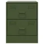 Grüner Nachttisch aus Stahl, 34,5 x 39 x 44 cm von vidaXL, Nachttische - Ref: Foro24-841627, Preis: 53,40 €, Rabatt: %