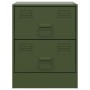 Grüner Nachttisch aus Stahl, 34,5 x 39 x 44 cm von vidaXL, Nachttische - Ref: Foro24-841627, Preis: 54,14 €, Rabatt: %