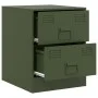 Green steel bedside table 34.5x39x44 cm by vidaXL, Nightstands - Ref: Foro24-841627, Price: 53,40 €, Discount: %