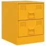 Yellow steel bedside table 34.5x39x44 cm by vidaXL, Nightstands - Ref: Foro24-841625, Price: 59,64 €, Discount: %