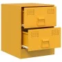 Yellow steel bedside table 34.5x39x44 cm by vidaXL, Nightstands - Ref: Foro24-841625, Price: 59,64 €, Discount: %