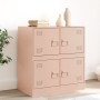 Aparador de acero rosa 67x39x73 cm de vidaXL, Aparadores - Ref: Foro24-841650, Precio: 107,05 €, Descuento: %