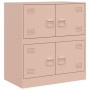 Aparador de acero rosa 67x39x73 cm de vidaXL, Aparadores - Ref: Foro24-841650, Precio: 107,05 €, Descuento: %