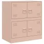 Rosa Stahl-Sideboard 67x39x73 cm von vidaXL, Sideboards - Ref: Foro24-841650, Preis: 105,73 €, Rabatt: %
