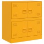 Aparador de acero amarillo mostaza 67x39x73 cm de vidaXL, Aparadores - Ref: Foro24-841652, Precio: 96,13 €, Descuento: %