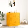 Aparador de acero amarillo mostaza 67x39x73 cm de vidaXL, Aparadores - Ref: Foro24-841652, Precio: 96,13 €, Descuento: %