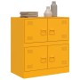 Aparador de acero amarillo mostaza 67x39x73 cm de vidaXL, Aparadores - Ref: Foro24-841652, Precio: 96,13 €, Descuento: %